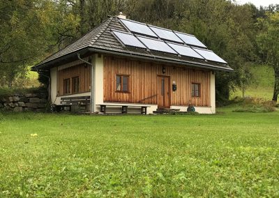 Egonhaus bei Regenwetter