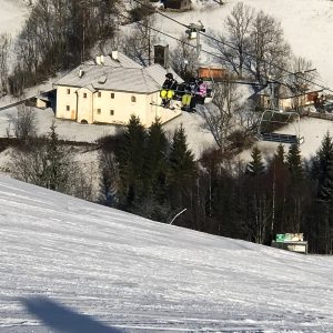 Blick von der Klösterle Abfahrt auf das Klösterle